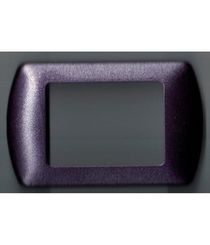 Placchette Placche In Abs Compatibili Per Master Modo Colorra Placca Copriprese  Viola Metallizzato -4 Fori     -