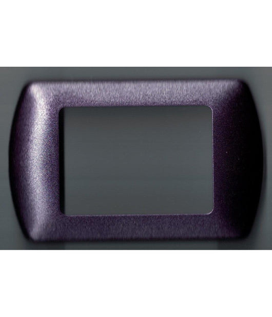 Placchette Placche In Abs Compatibili Per Master Modo Colorra Placca Copriprese  Viola Metallizzato -4 Fori     -
