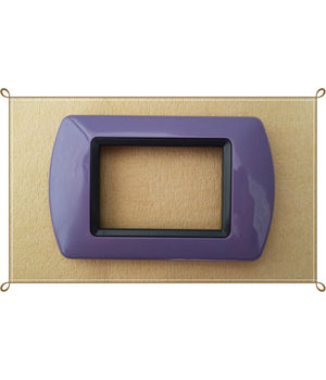 Placchette Placche In Abs Compatibili Per Master Modo Colorra Placca Copriprese  Viola -3 Fori     -