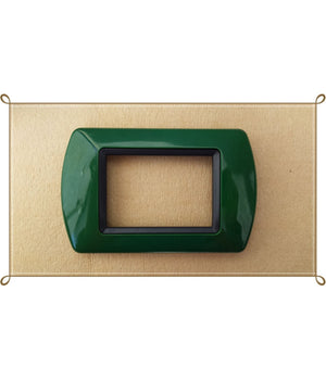Placchette Placche In Abs Compatibili Per Master Modo Colorra Placca Copriprese  Verde Scuro -4 Fori     -