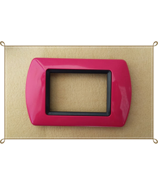Placchette Placche In Abs Compatibili Per Master Modo Colorra Placca Copriprese  Fucsia -7 Fori     -