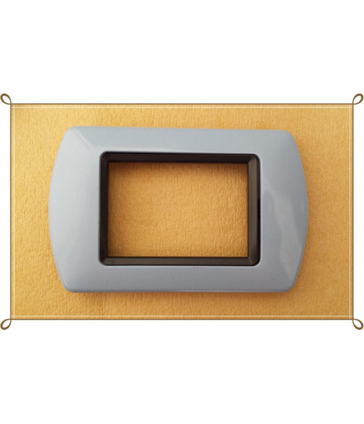 Placchette Placche In Abs Compatibili Per Master Modo Colorra Placca Copriprese  Grigio -7 Fori     -