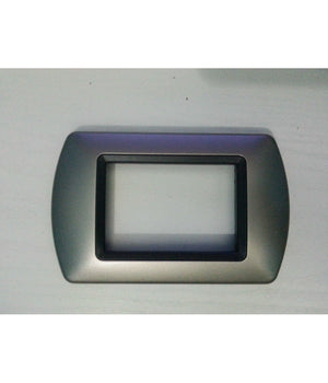 Placchette Placche In Abs Compatibili Per Master Modo Colorra Placca Copriprese  Cromo Satinato -7 Fori     -