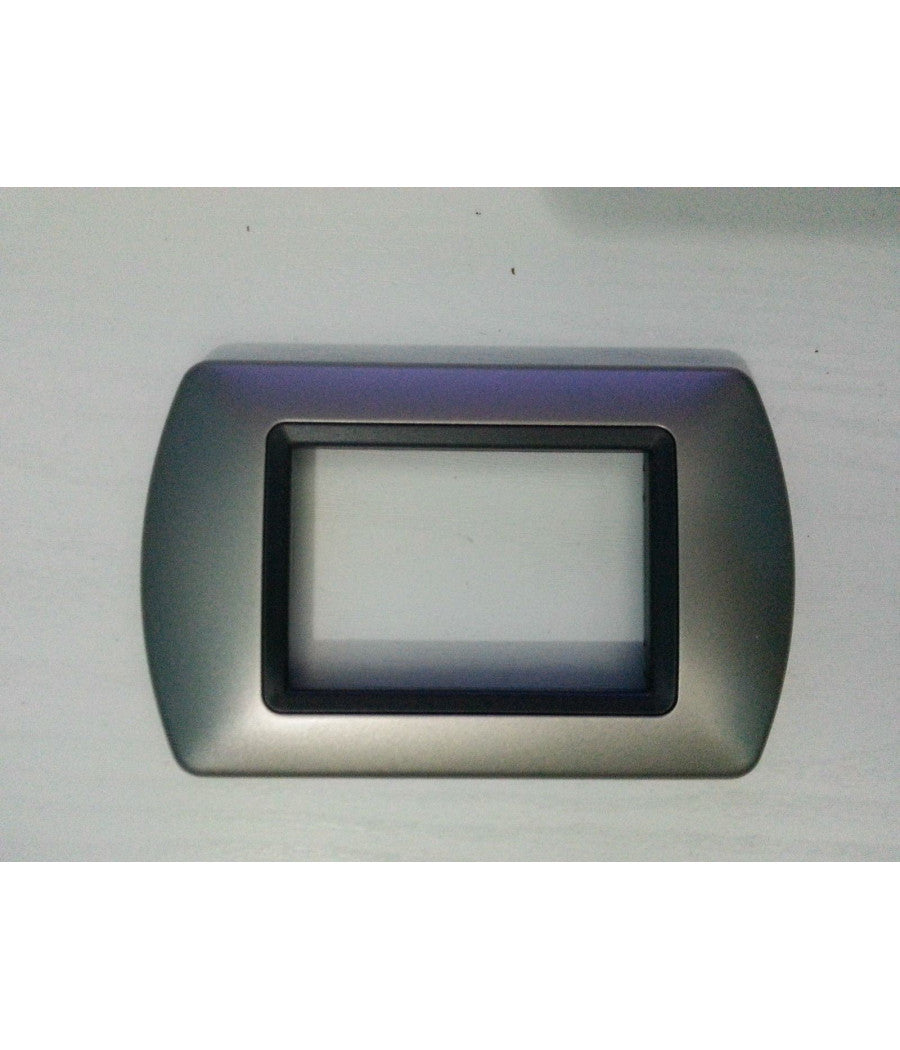 Placchette Placche In Abs Compatibili Per Master Modo Colorra Placca Copriprese  Cromo Satinato -7 Fori     -