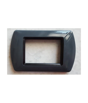 Placchette Placche In Abs Compatibili Per Master Modo Colorra Placca Copriprese  Antracite -3 Fori     -