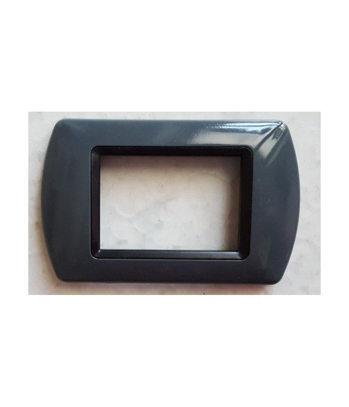 Placchette Placche In Abs Compatibili Per Master Modo Colorra Placca Copriprese  Antracite -3 Fori     -