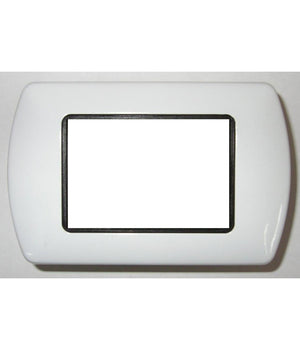 Placchette Placche In Abs Compatibili Per Master Modo Colorra Placca Copriprese  Bianco Opaco -3 Fori     -