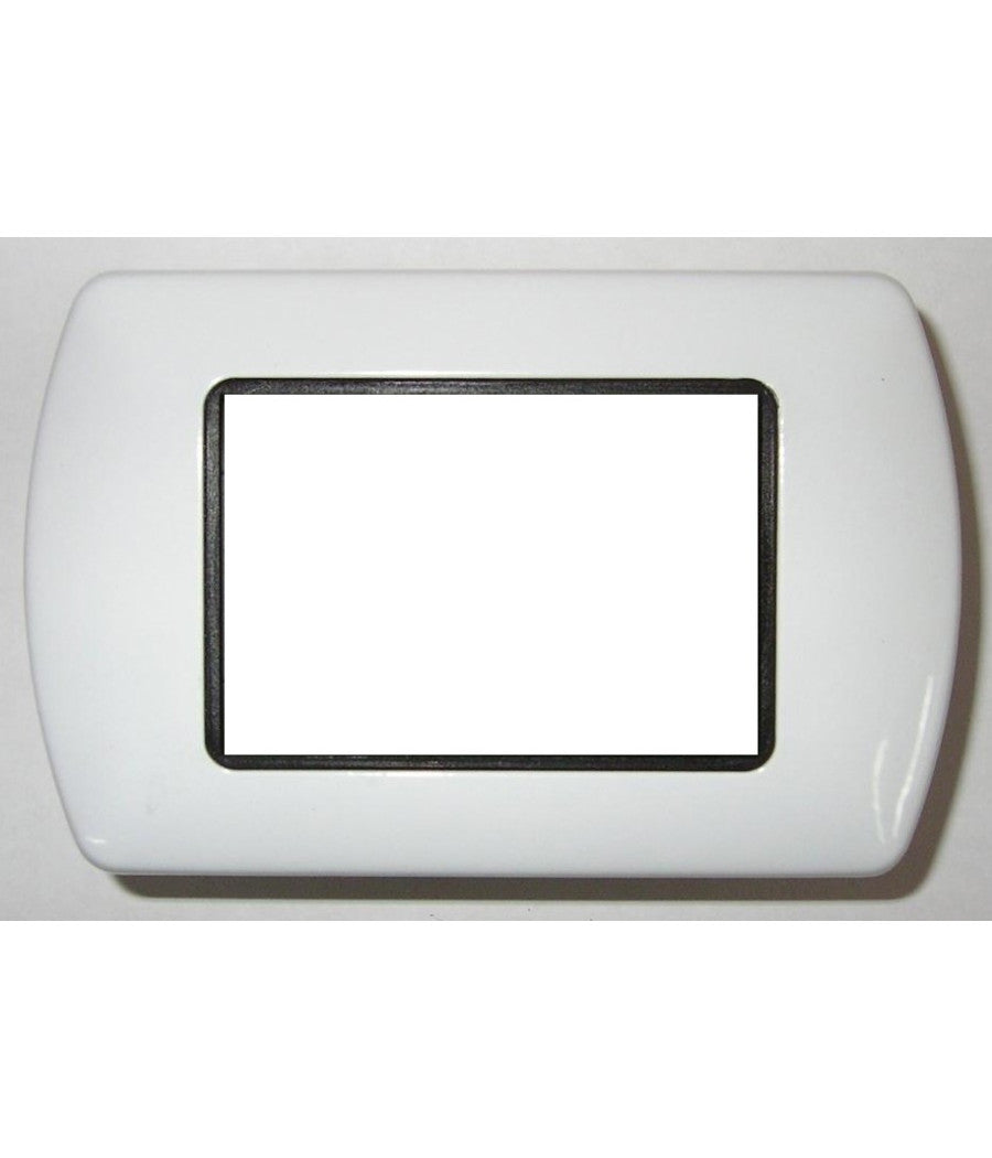 Placchette Placche In Abs Compatibili Per Master Modo Colorra Placca Copriprese  Bianco Opaco -3 Fori     -