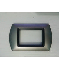 Placchette Placche In Abs Compatibili Per Serie Living International Placca  Cromo Satinato -4 Fori     -