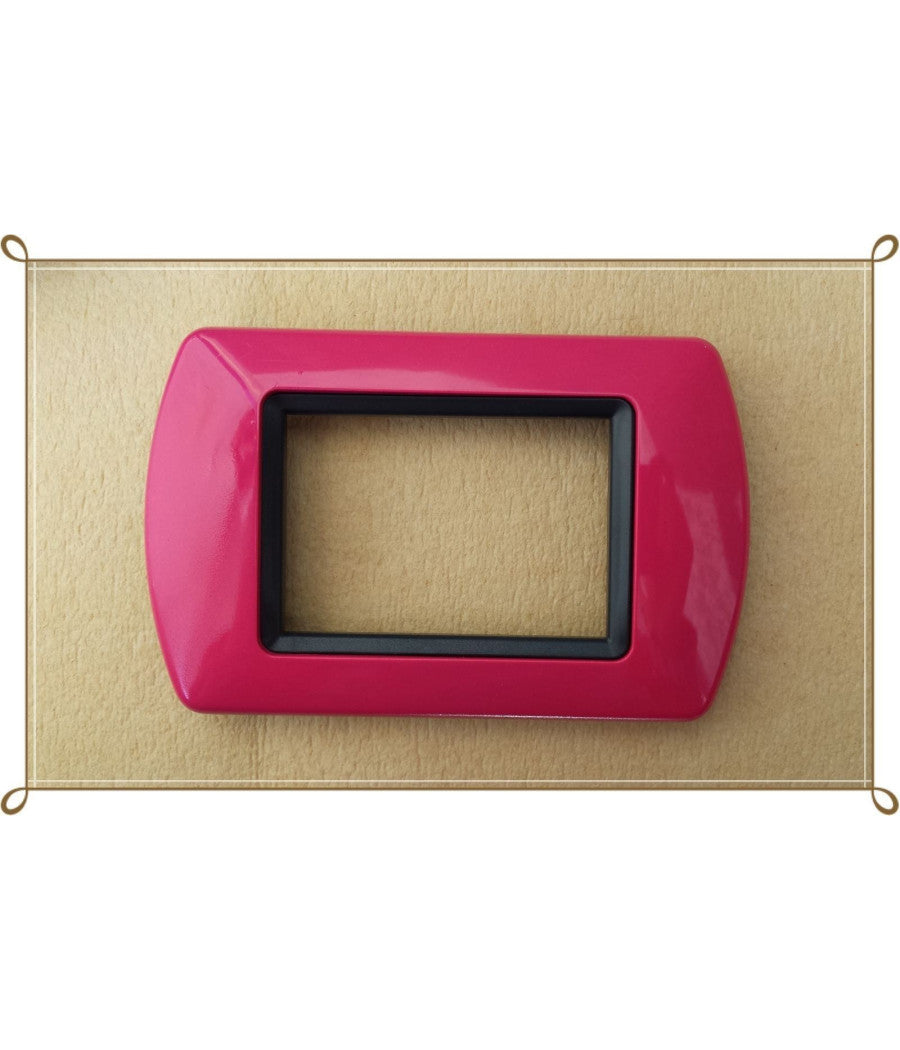 Placchette Placche In Abs Compatibili Per Serie Living International Placca  Fucsia -3 Fori     -