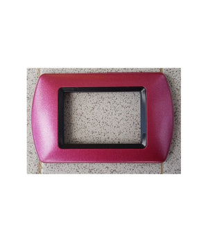 Placchette Placche In Abs Compatibili Per Serie Living International Placca  Rosa Metallizzato -3 Fori     -