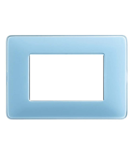 Placchette Placche In Abs Compatibili Per Serie Living International Placca  Azzurro -7 Fori     -