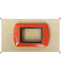 Placchette Placche In Abs Compatibili Per Serie Living International Placca  Arancione -4 Fori     -