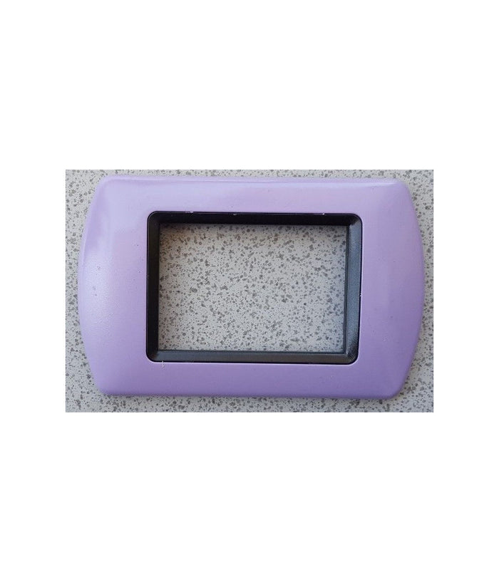 Placchette Placche In Abs Compatibili Per Serie Living International Placca  Lilla -4 Fori     -