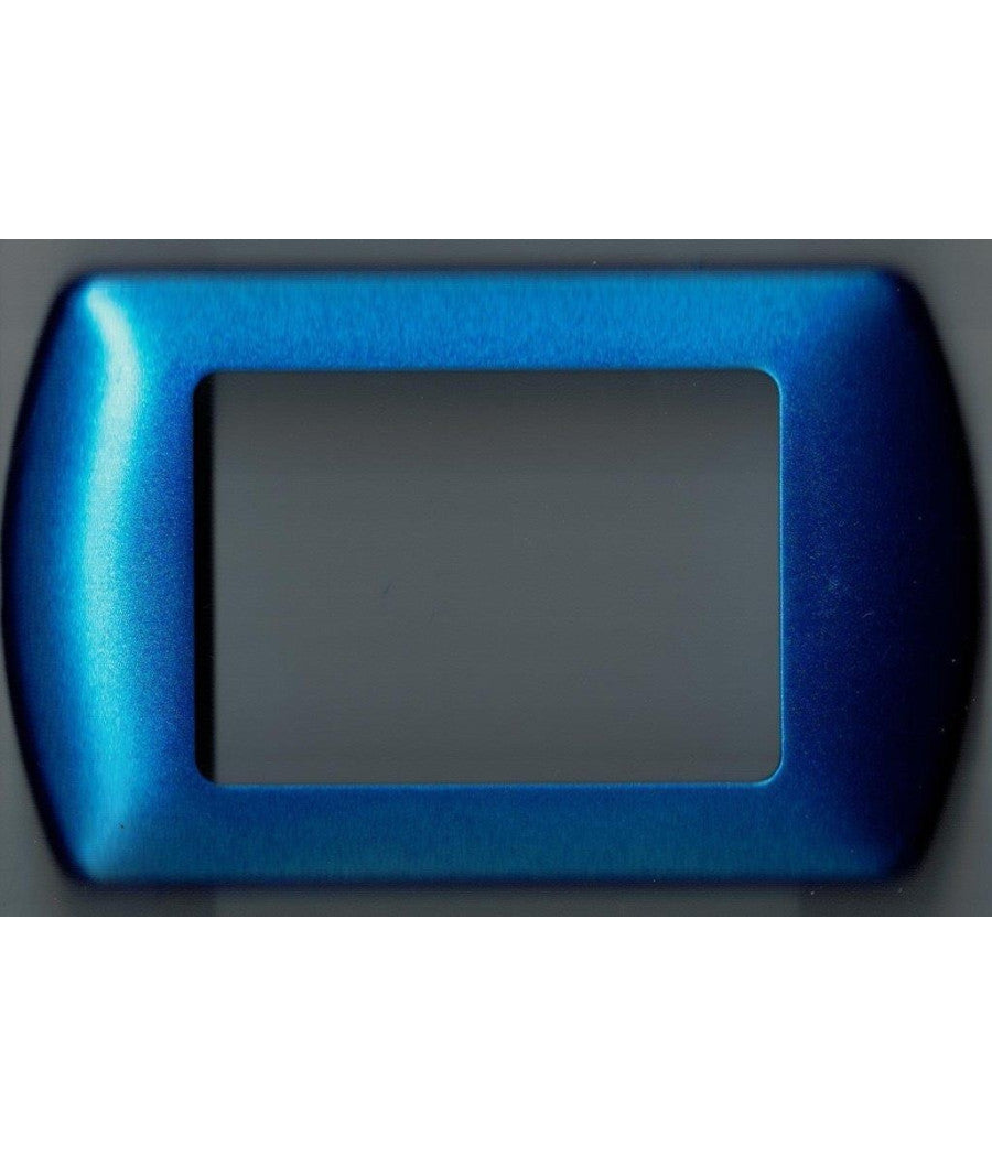 Placchette Placche In Abs Compatibili Per Serie Living International Placca  Blu Metallizzato -4 Fori     -