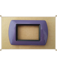 Placchette Placche In Abs Compatibili Per Serie Living International Placca  Viola -3 Fori     -