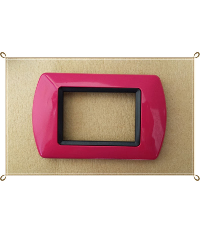 Placchette Placche In Abs Compatibili Per Serie Living International Placca  Fucsia -4 Fori     -