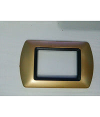 Placchette Placche In Abs Compatibili Per Serie Living International Placca  Oro Satinato -4 Fori     -