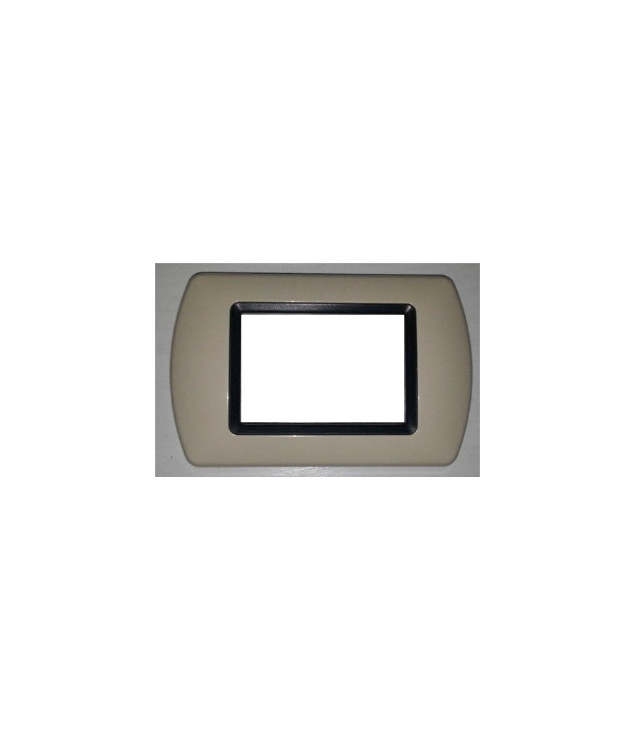 Placchette Placche In Abs Compatibili Per Serie Living International Placca  Cappuccino -3 Fori     -