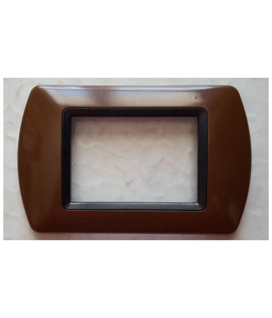 Placchette Placche In Abs Compatibili Per Serie Living International Placca  Marrone Chiaro -4 Fori     -