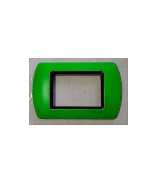 Placchette Placche In Abs Compatibili Per Serie Living International Placca  Verde Fluo -7 Fori     -