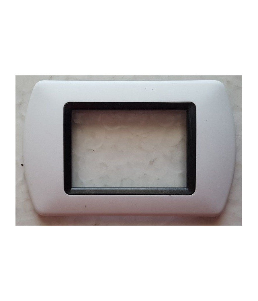 Placchette Placche In Abs Compatibili Per Serie Living International Placca  Bianco Opaco -4 Fori     -