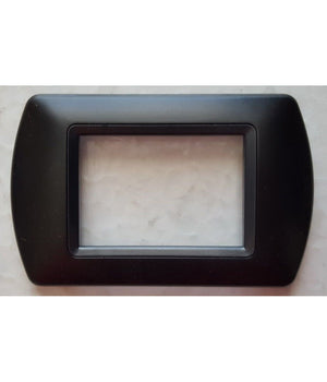 Placchette Placche In Abs Compatibili Per Serie Living International Placca  Nero Opaco -3 Fori     -