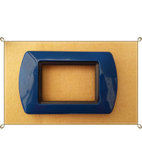 Placchette Placche In Abs Compatibili Per Serie Living International Placca  Blu Cielo -7 Fori     -