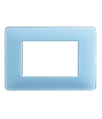 Placchette Placche In Abs Compatibili Per Serie Living International Placca  Azzurro -4 Fori     -