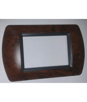 Placchette Placche In Abs Compatibili Per Serie Living International Placca  Radica Di Noce -4 Fori     -