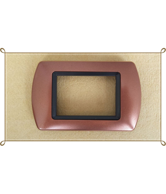 Placchette Placche In Abs Compatibili Per Serie Living International Placca  Rame -7 Fori     -