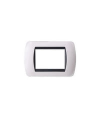 Placchette Placche In Abs Compatibili Per Serie Living International Placca  Bianco -4 Fori     -