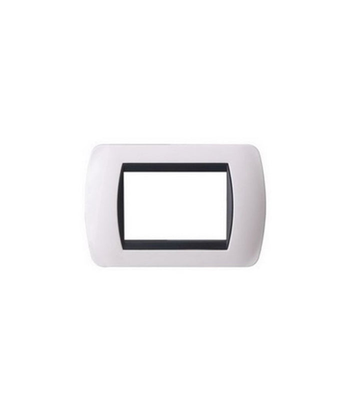 Placchette Placche In Abs Compatibili Per Serie Living International Placca  Bianco -4 Fori     -