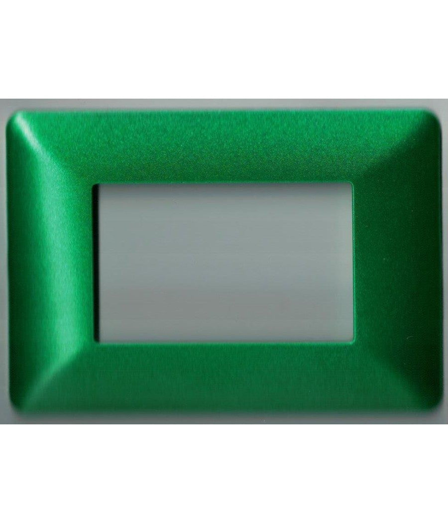 Placchette Placche In Abs Per Serie Matix Bticino Compatibile 3 4 6 Moduli Color  Verde -3 Fori     -