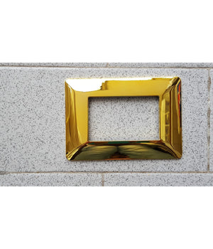 Placchette Placche In Abs Per Serie Matix Bticino Compatibile 3 4 6 Moduli Color  Oro Lucido -6 Fori     -