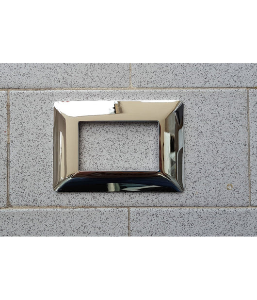 Placchette Placche In Abs Per Serie Matix Bticino Compatibile 3 4 6 Moduli Color  Cromo -6 Fori     -