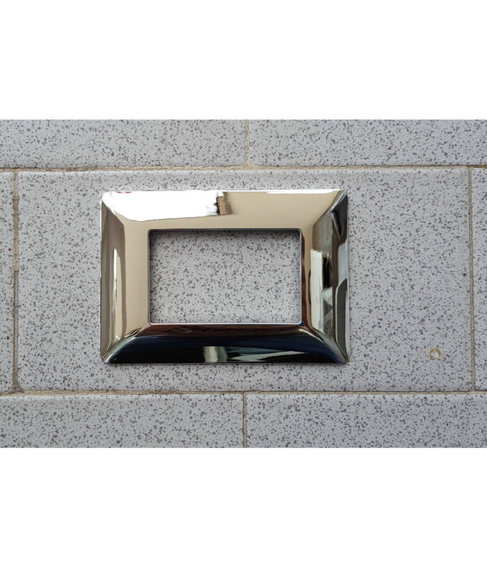 Placchette Placche In Abs Per Serie Matix Bticino Compatibile 3 4 6 Moduli Color  Cromo -6 Fori     -