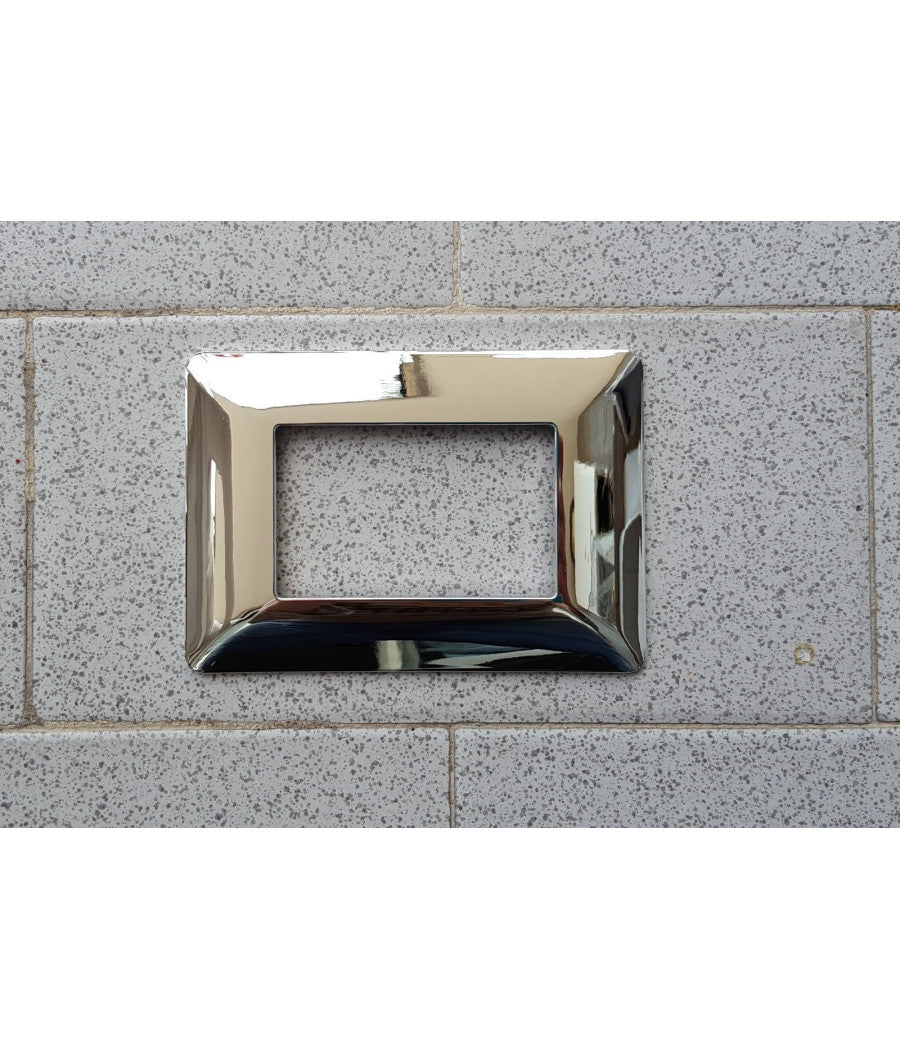 Placchette Placche In Abs Per Serie Matix Bticino Compatibile 3 4 6 Moduli Color  Cromo -6 Fori     -