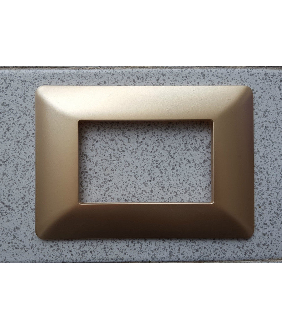 Placchette Placche In Abs Per Serie Matix Bticino Compatibile 3 4 6 Moduli Color  Oro Satinato -6 Fori     -