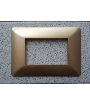 Placchette Placche In Abs Per Serie Matix Bticino Compatibile 3 4 6 Moduli Color  Oro Satinato -6 Fori     -