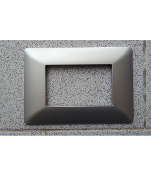 Placchette Placche In Abs Per Serie Matix Bticino Compatibile 3 4 6 Moduli Color  Cromo Satinato -4 Fori     -