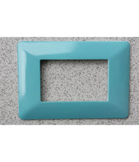 Placchette Placche In Abs Per Serie Matix Bticino Compatibile 3 4 6 Moduli Color  Azzurro Polvere -3 Fori     -