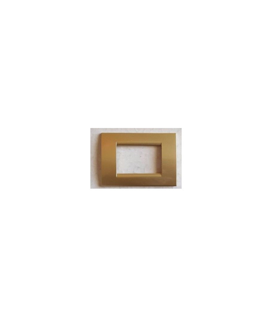 Placchette Placche In Abs Per Serie Matix Bticino Compatibile 3 4 6 Moduli Color  Oro Satinato -3 Fori     -