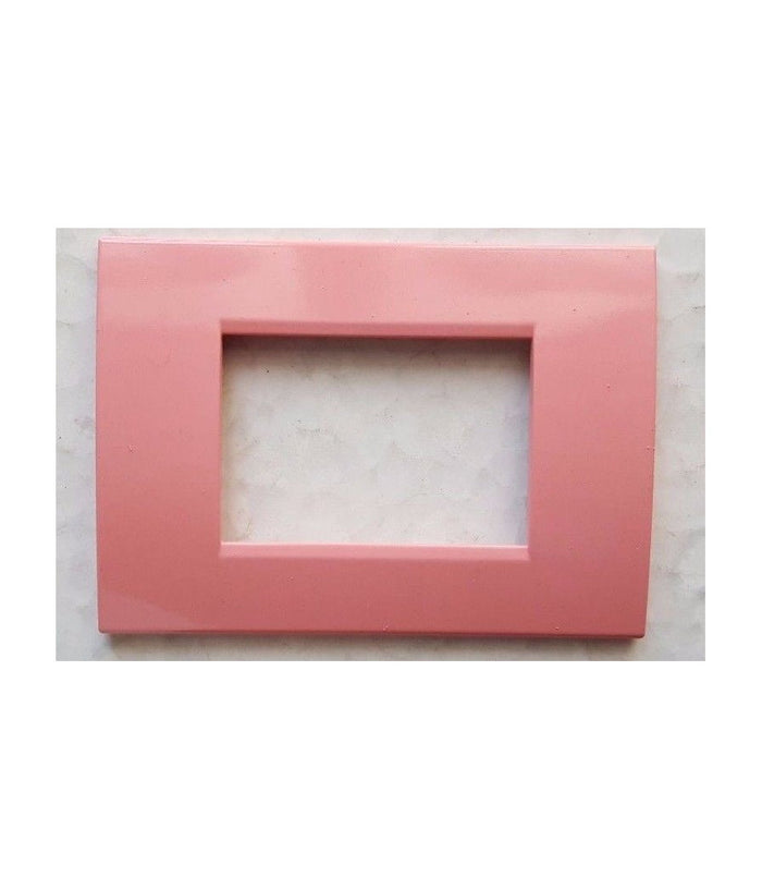 Placchette Placche In Abs Per Serie Matix Bticino Compatibile 3 4 6 Moduli Color  Rosa -6 Fori     -