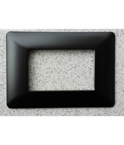 Placchette Placche In Abs Per Serie Matix Bticino Compatibile 3 4 6 Moduli Color  Nero Opaco -3 Fori     -