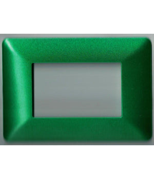 Placchette Placche In Abs Per Serie Matix Bticino Compatibile 3 4 6 Moduli Color  Verde Metallizzato -6 Fori     -