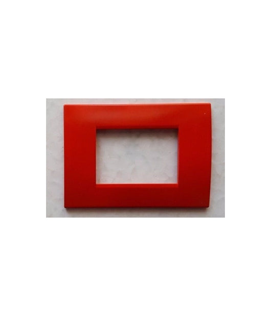 Placchette Placche In Abs Per Serie Matix Bticino Compatibile 3 4 6 Moduli Color  Rosso Fuoco -6 Fori     -