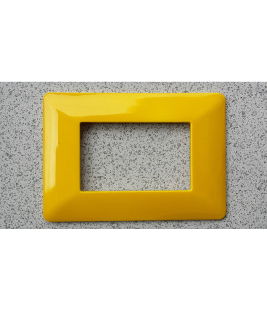 Placchette Placche In Abs Per Serie Matix Bticino Compatibile 3 4 6 Moduli Color  Giallo -4 Fori     -