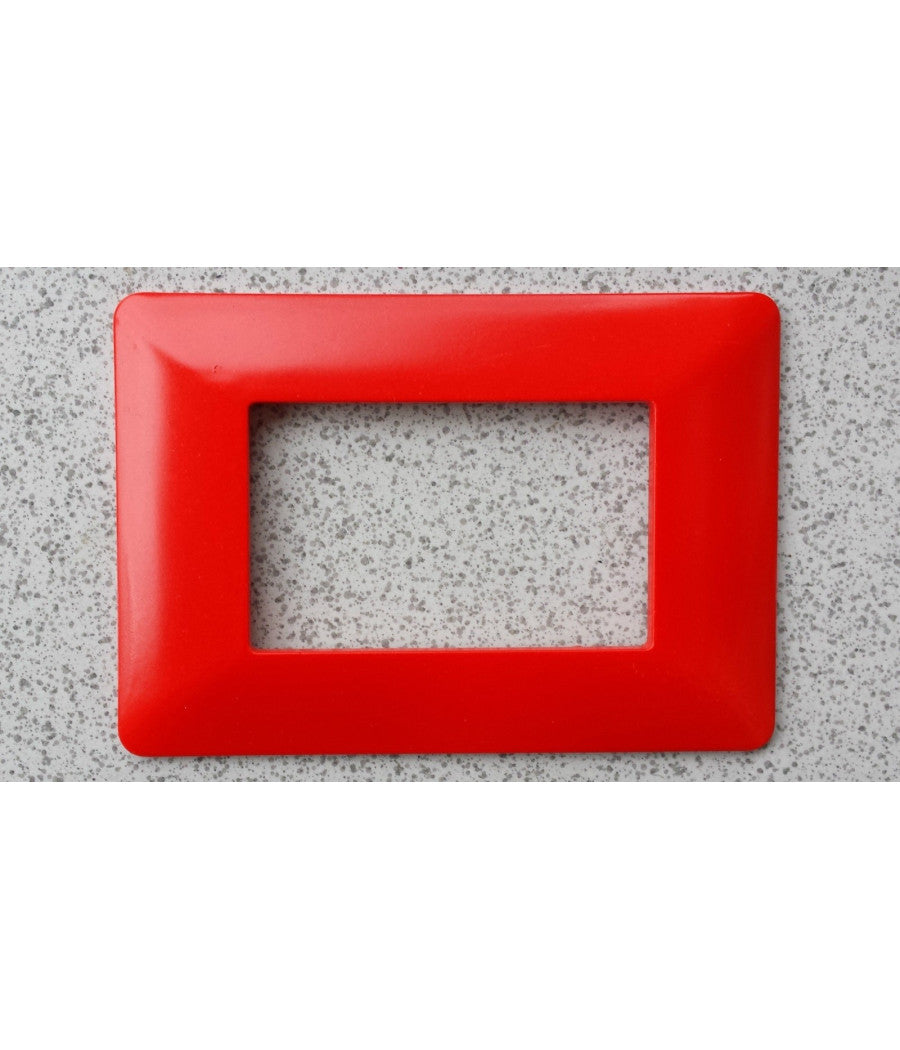 Placchette Placche In Abs Per Serie Matix Bticino Compatibile 3 4 6 Moduli Color  Rosso -4 Fori     -