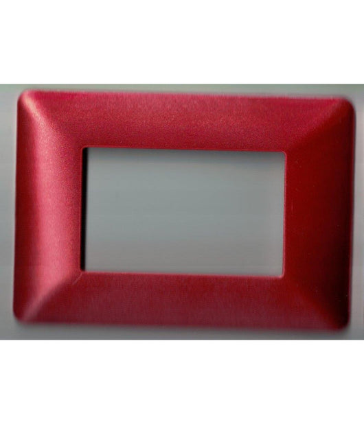 Placchette Placche In Abs Per Serie Matix Bticino Compatibile 3 4 6 Moduli Color  Rosso Metallizzato -6 Fori     -